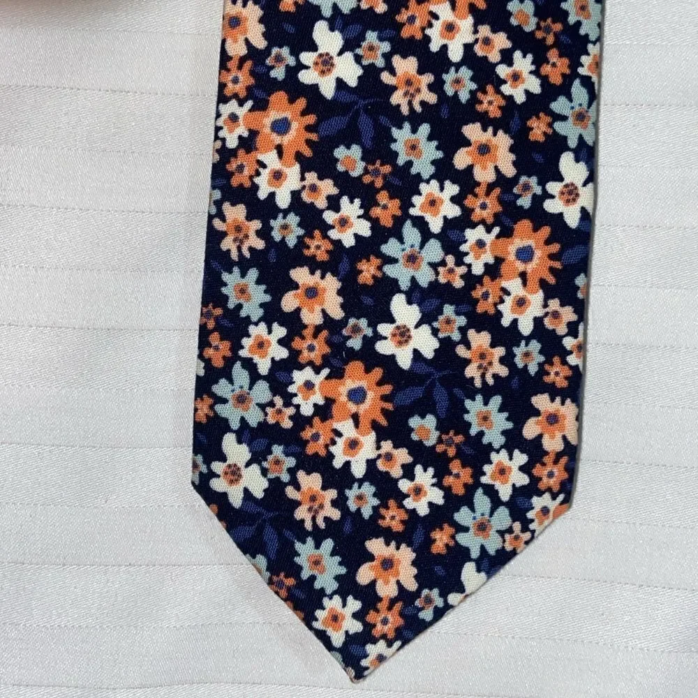Pierre Cardin Flower Floral Skinny Tie